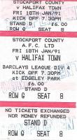 Stockport County v Halifax Town Ticket