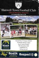 Hanwell Town v Cheshunt Programme