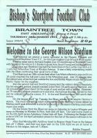 Bishops Stortford v Braintree Yown Programme