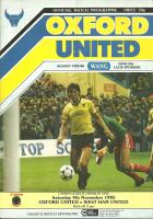 Oxford United v West Ham United Programme