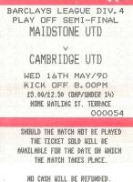Maidstone United v Cambridge United Ticket