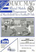 Macclesfield Town v Colchester United Programme