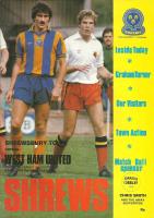 Shrewsbury Town v West Ham United Programme