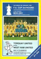 Torquay United v West Ham United Programme