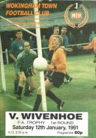 Wokingham Town v  Wivenhoe Town Programme