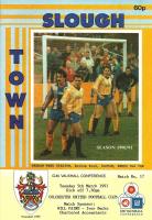 Slough Town v Colchester United Programme