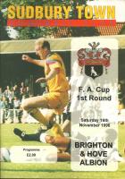 Sudbury Town v Brighton & Hove Albion Proramme