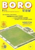 Farnborough Town v Colchester United Programme