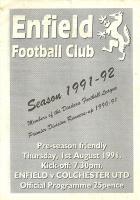 Enfield v Colchester United Programme