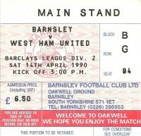Barnsley v West Ham United Ticket