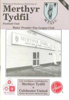 Merthyr Tydfil v Colchester United Programme
