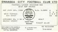 Swansea City v West Ham United Ticket