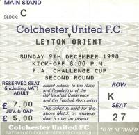 Colchester United v Leyton Orient Ticket