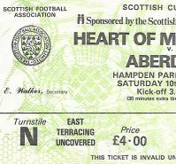Heart Of Midlothian v Aberdeen Final Ticket