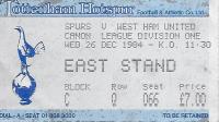 Tottenham Hotspur v West Ham United Ticket