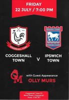 Coggeshall Town v Ipswich Town Programme
