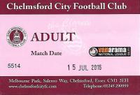 Chelmsford City Ticket