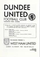 Dundee United v West Ham United Programme