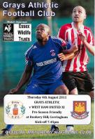 Grays Athletic v West Ham Programme