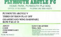 Plymouth Argyle v Colchester United Ticket