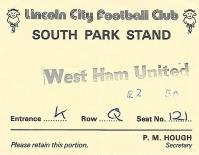 Lincoln City v West Ham United Ticket