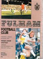 Fulham v West Ham United Programme